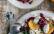 Salat mit Mandarinen und Radicchio und Käsenocken