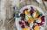 Salat mit Mandarinen und Radicchio und Käsenocken