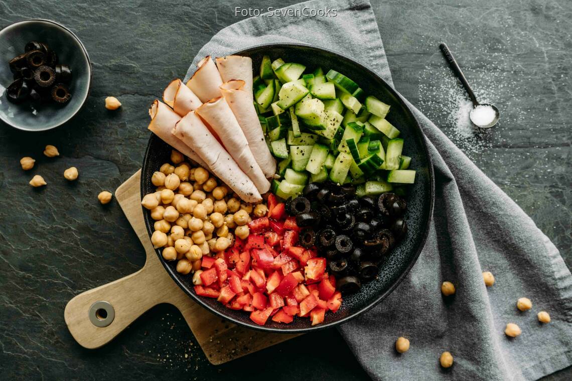 Flexitarisches Rezept: 5 Zutaten Bowl mit Putenbrust