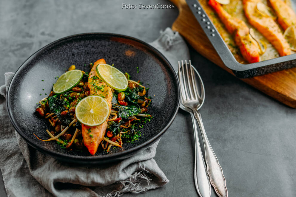 Miso-Limetten-Lachs mit Edamame von EvelinCooks