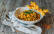 Flexitarisches Rezept: Rote Linsen Curry mit Hähnchenspießen 2