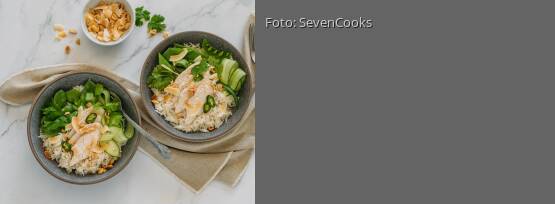 Rezeptbild für "Reissalat mit Kokos und Hühnchen"