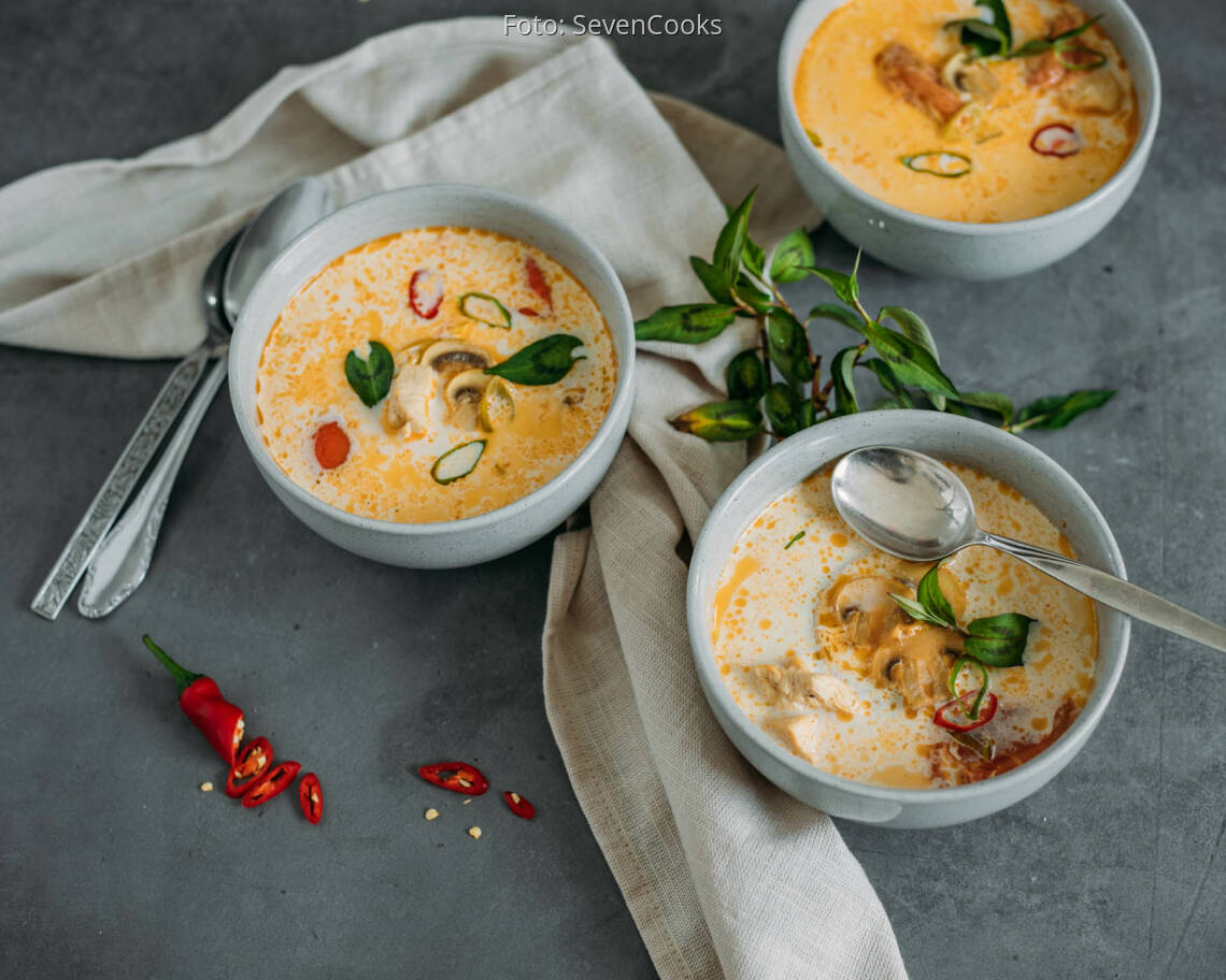 Flexitarisches Rezept: Tom-Kha-Gai-Suppe 2