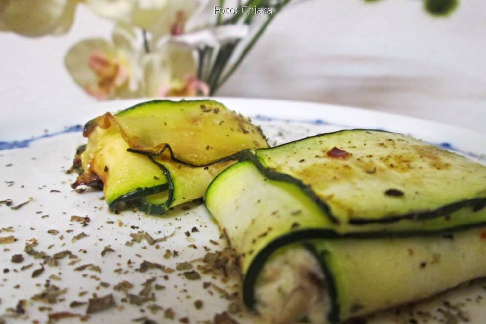 Zucchini Maultauschen mit Hüttenkäse-Pilz-Füllung von Chiara