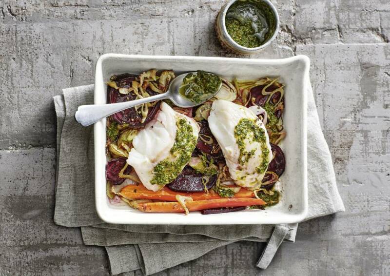 Flexitarisch durch die Woche mit Kabeljau auf Gemüsebett und Vollkorn ...