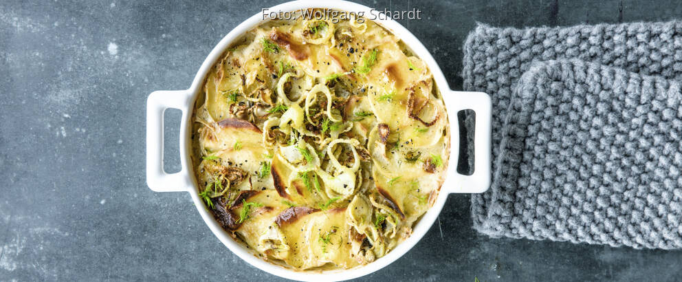 Kartoffel-Fenchel-Gratin