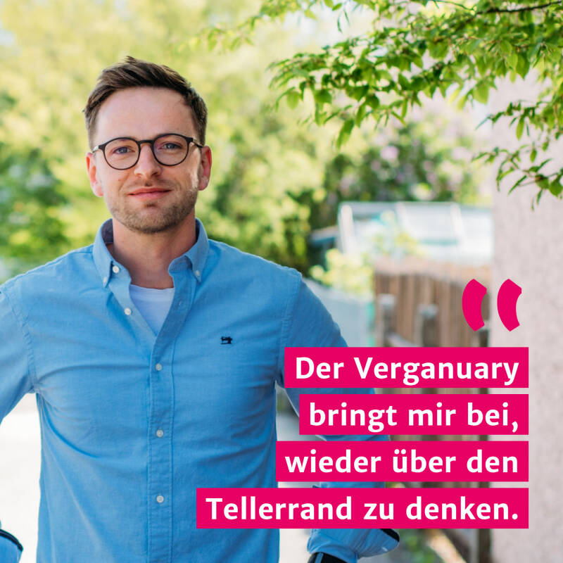 SevenCooks-Mitarbeiter Markus mit ihrem Zitat zum Veganuary