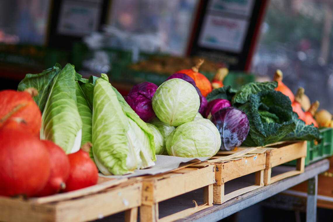 Regionales und saisonales Gemüse vom Markt