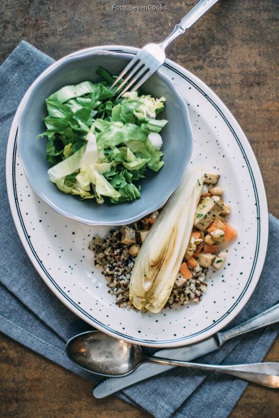 Bunter Quinoa mit Karotten-Tofu-Pfanne von SevenCooks