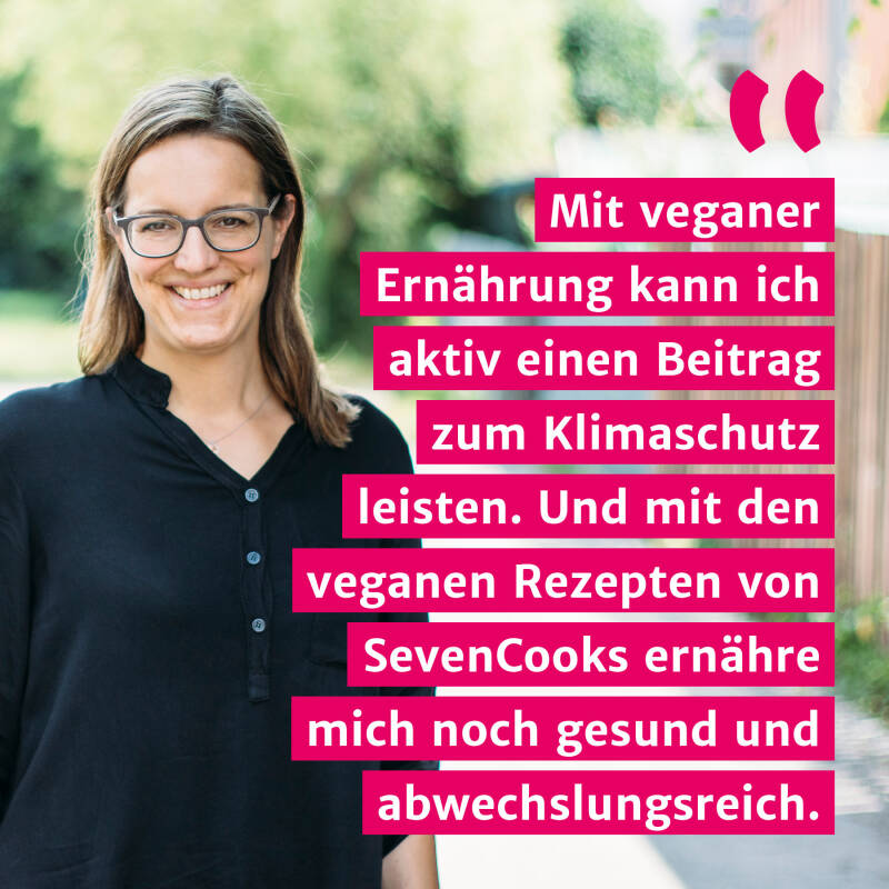 SevenCooks-Mitarbeiterin Tanja mit ihrem Zitat zum Veganuary