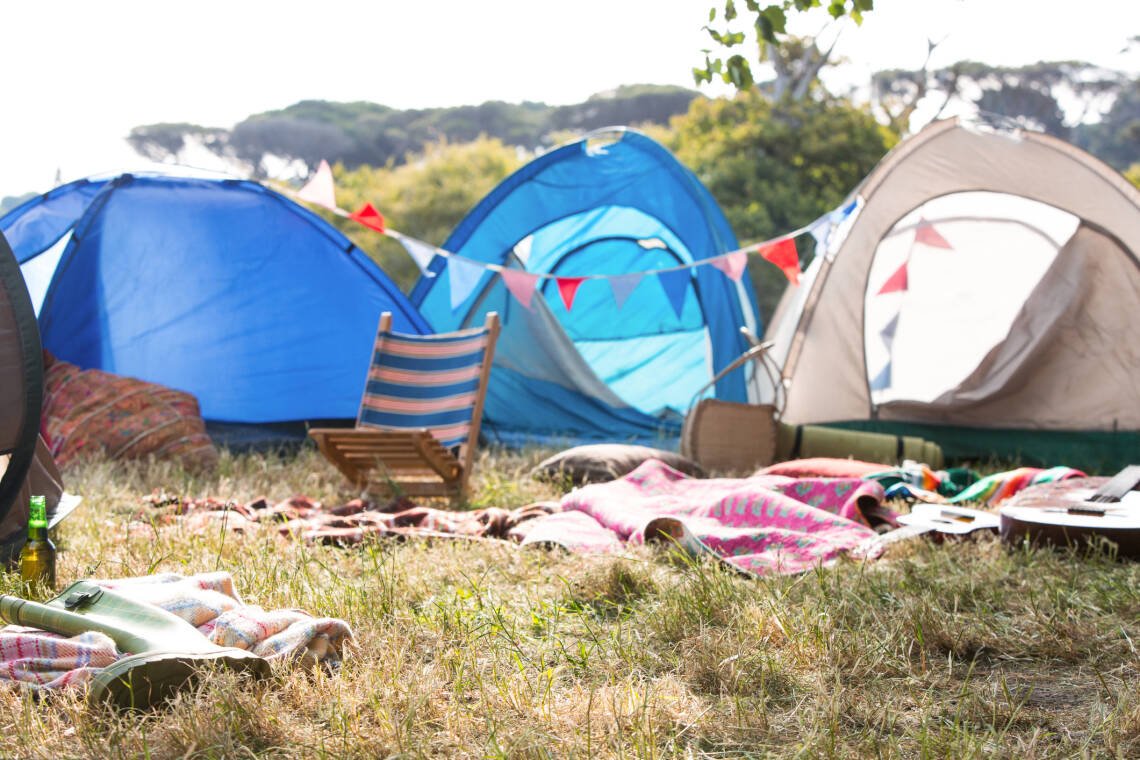 Camping auf dem Festival