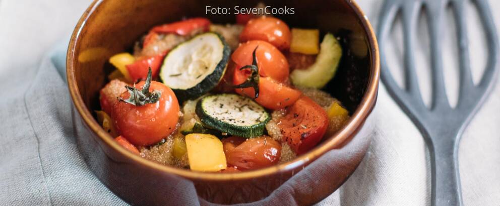 Veganes Rezept: Amaranth vom Blech mit Ofengemüse_3