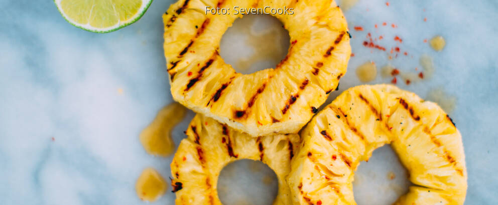 Veganes Rezept: Ananasscheiben mit Limettenmarinade