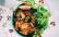 Veganes Rezept: Auberginen-Minz-Salat mit Wassermelonendressing