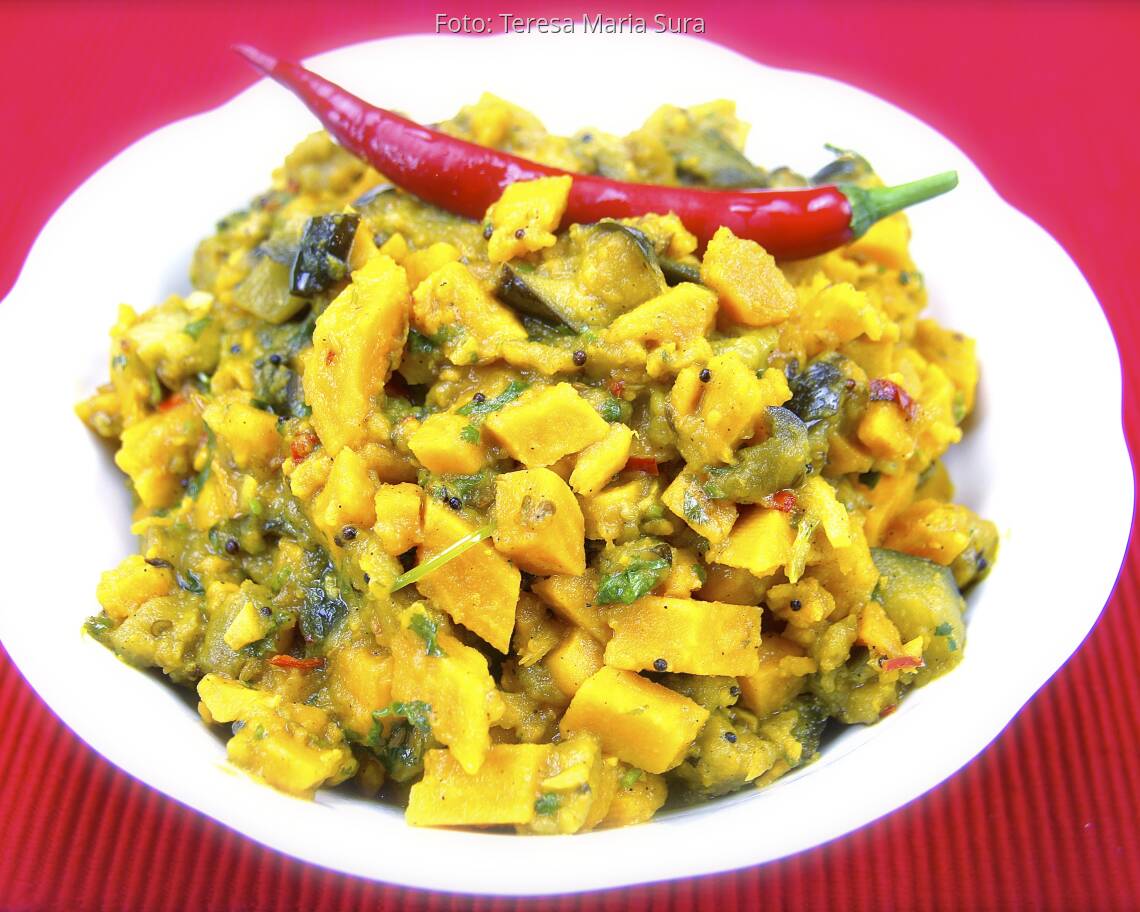 Veganes Rezept: Auberginen Suesskartoffel Curry
