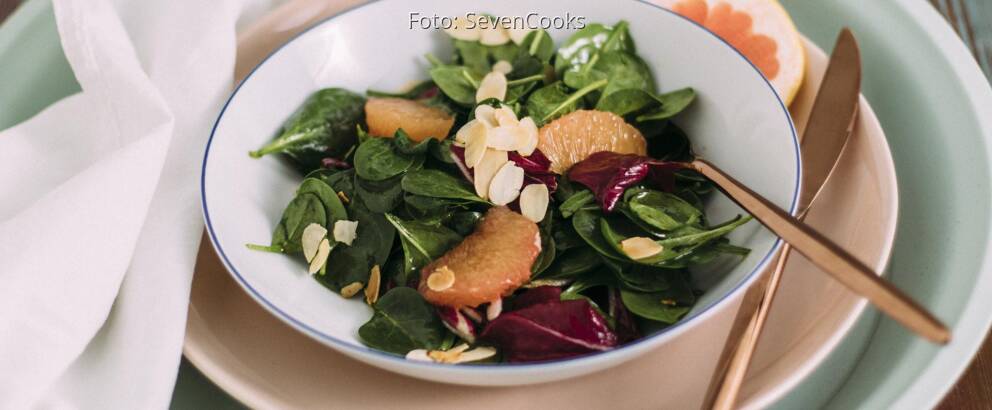 Veganes Rezept: Babyspinat-Salat mit Grapefruit 2