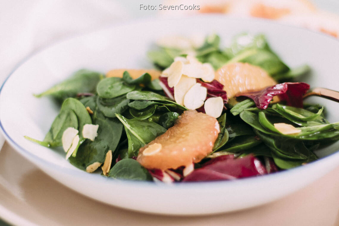 Veganes Rezept: Babyspinat-Salat mit Grapefruit 3