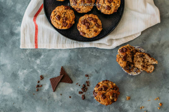 Bananenmuffins: schnell und zuckerreduziert von SevenCooks