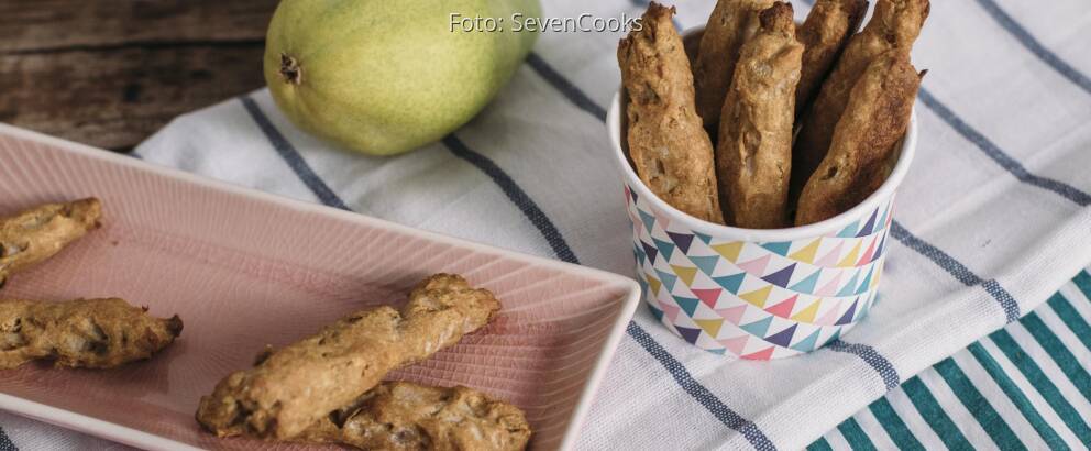 Veganes Rezept: Birnen Dinkelstangen ohne Zucker
