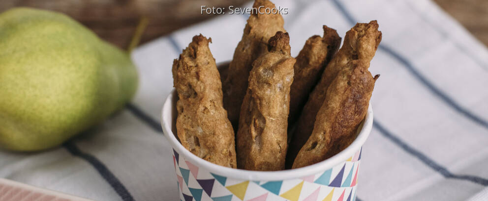 Veganes Rezept: Birnen Dinkelstangen ohne Zucker