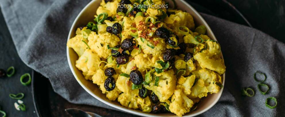 Veganes Rezept: Blumenkohlsalat mit Curry-Dressing_1