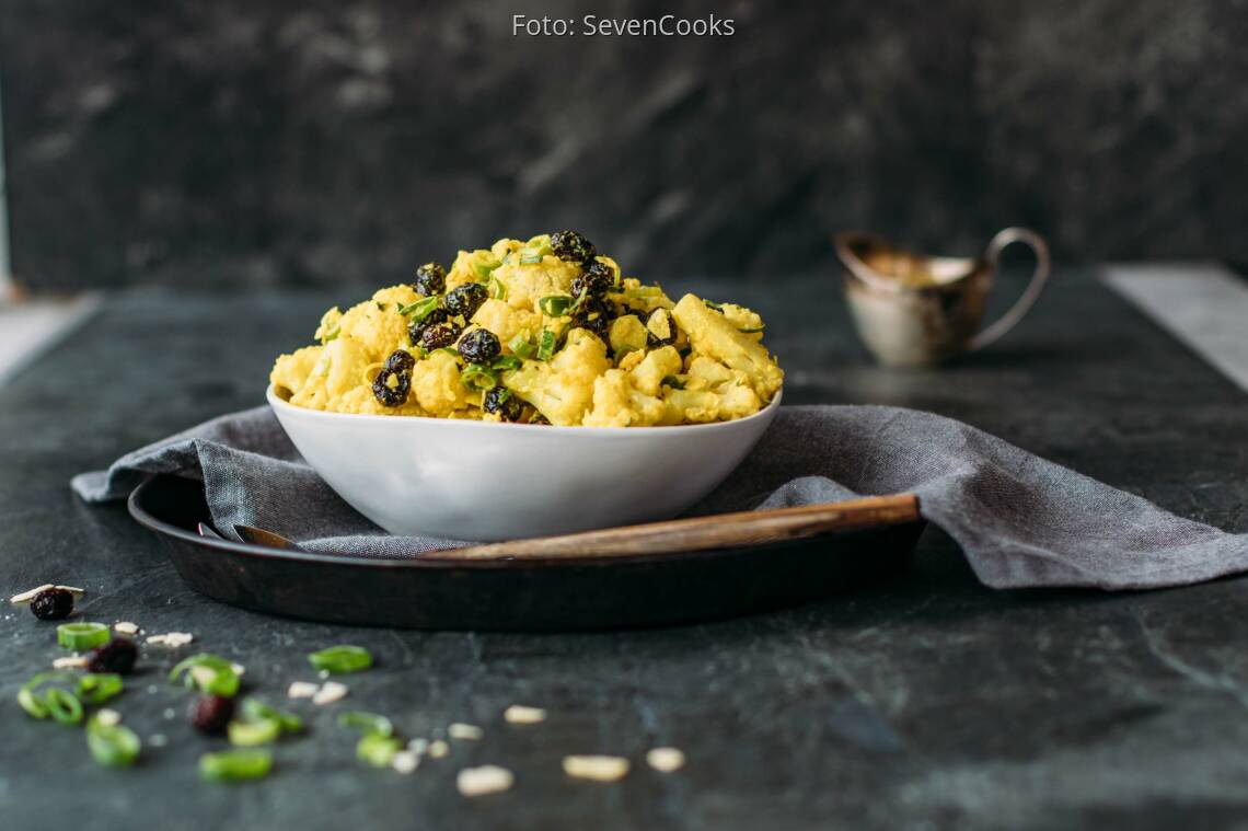 Veganes Rezept: Blumenkohlsalat mit Curry-Dressing_3