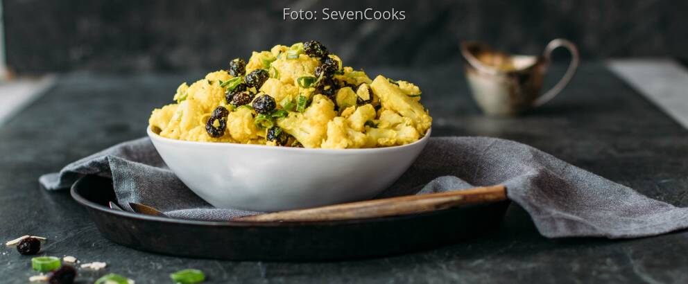 Veganes Rezept: Blumenkohlsalat mit Curry-Dressing_3