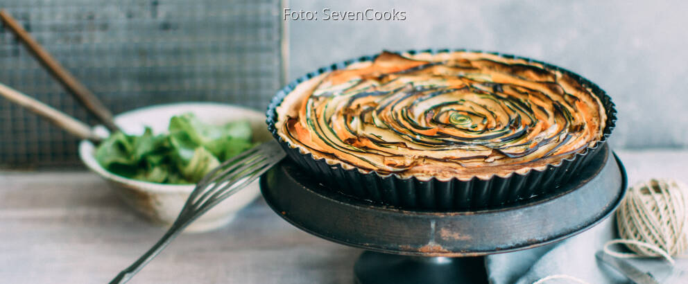 Veganes Rezept: Bunte vegane Gemüsetarte