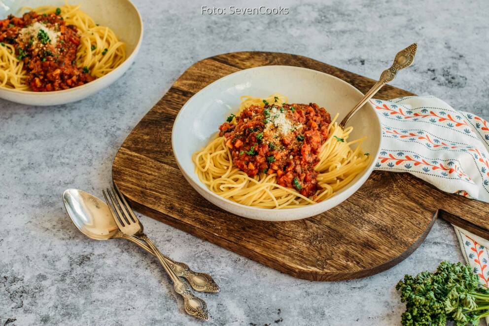 Champignon-Bolognese mit Spaghetti von SevenCooks