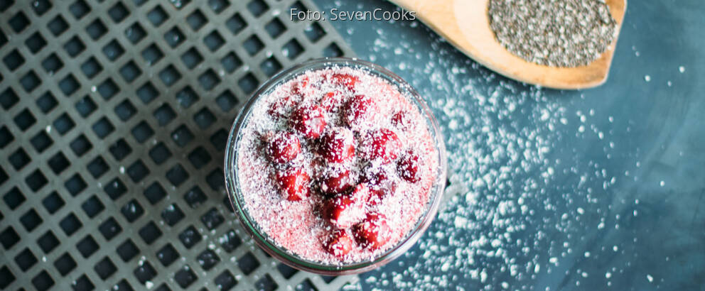 Veganes Rezept: Chiapudding mit Vanillekirschen