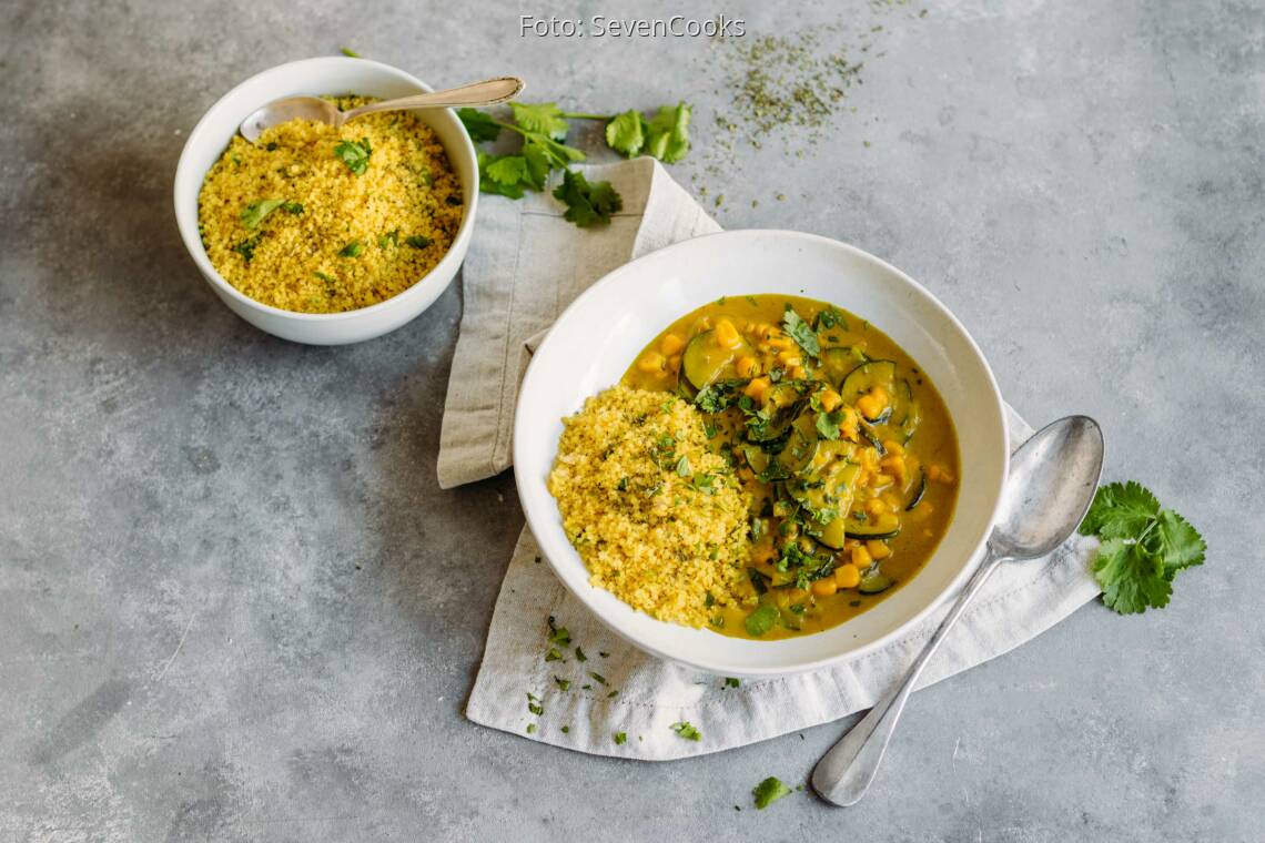 Veganes Rezept: Curry mit Couscoussalat 2