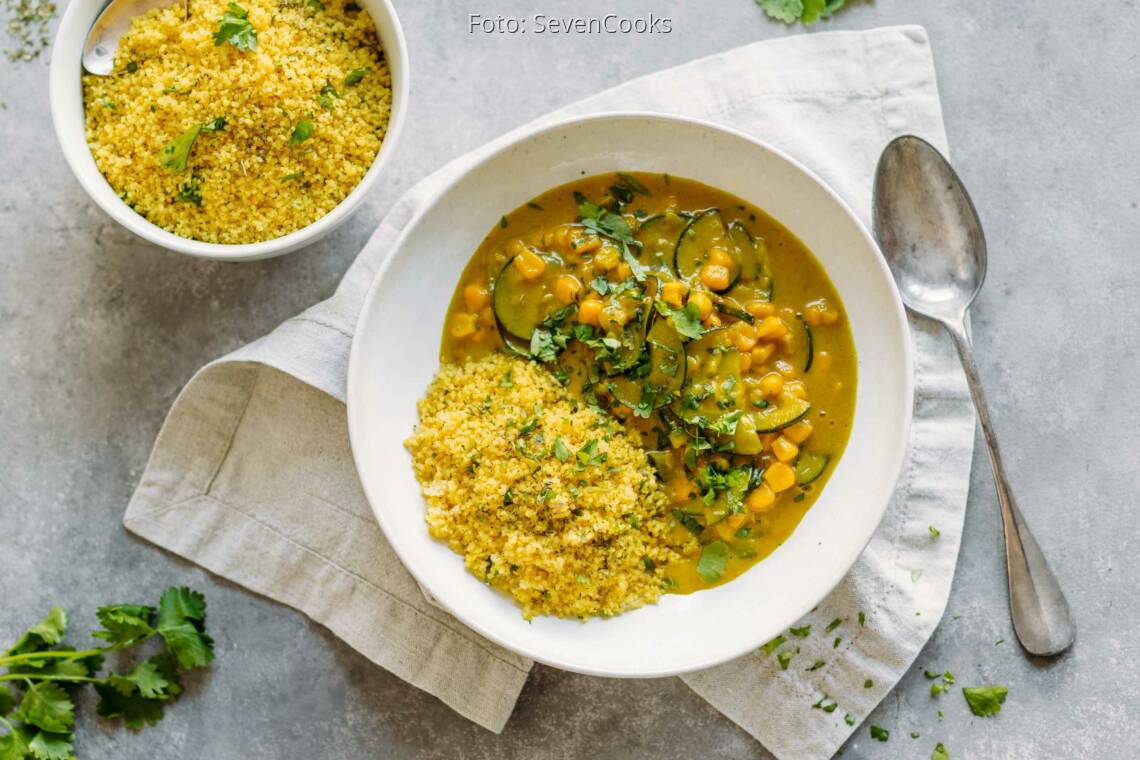Veganes Rezept: Curry mit Couscoussalat 3