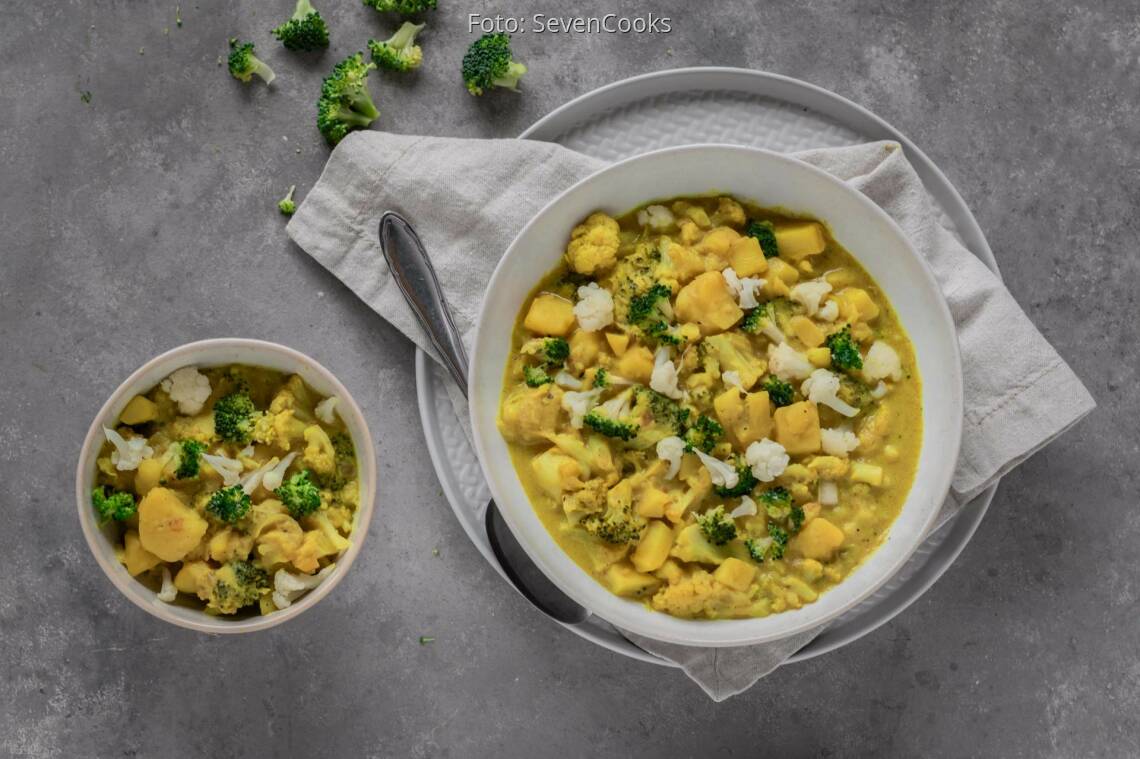 Veganes Rezept: Einfaches Gemüse-Curry in Kokosmilch 3