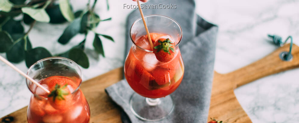 Veganes Rezept: Erdbeer-Spritz
