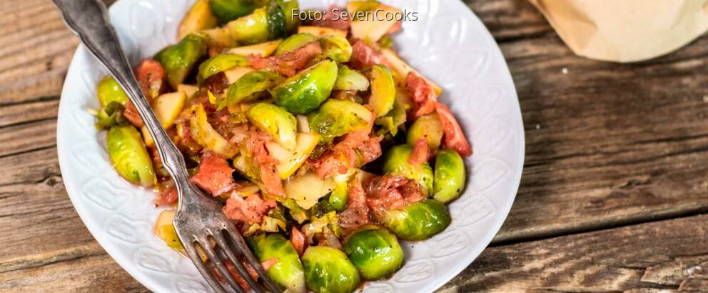 Veganes Rezept: Fruchtiger Rosenkohlsalat mit Himbeerdressing 1