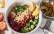 Veganes Rezept: Gebratener Gemüse-Reis mit Mandeln und Granatapfelsoße 1