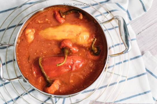 Gefüllte Paprika – mit Tofu und Reis von SevenCooks