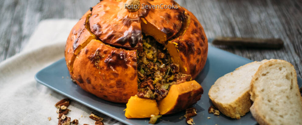 Veganes Rezept: Gefüllter Kürbis