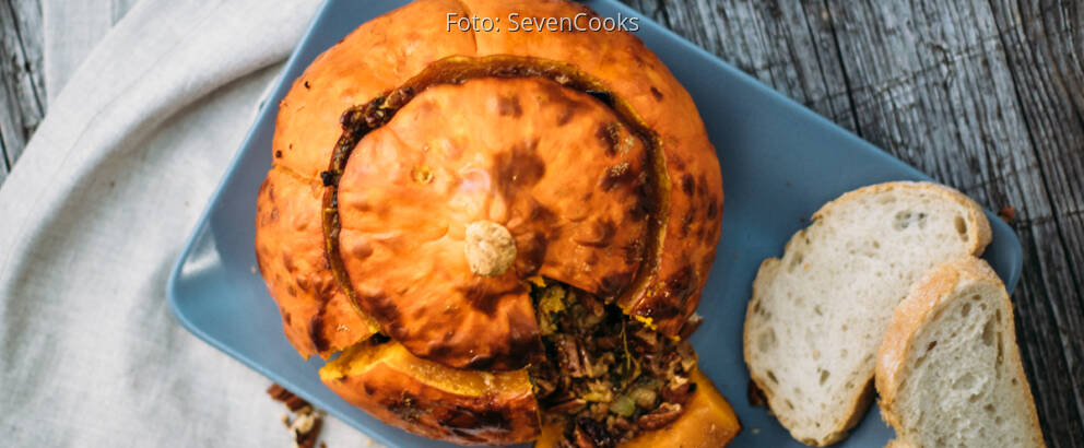 Veganes Rezept: Gefüllter Kürbis
