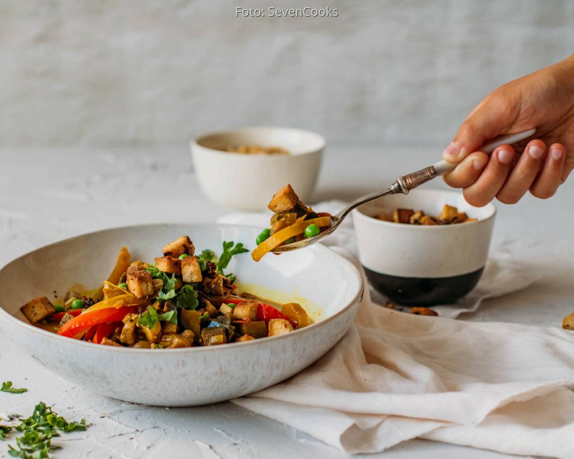 Veganes Rezept: Gelbes Thai Curry 3