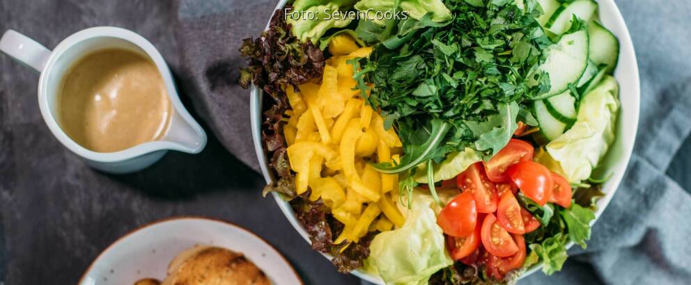 Veganes Rezept: Gemischter Salat mit Sojajoghurtdressing_2