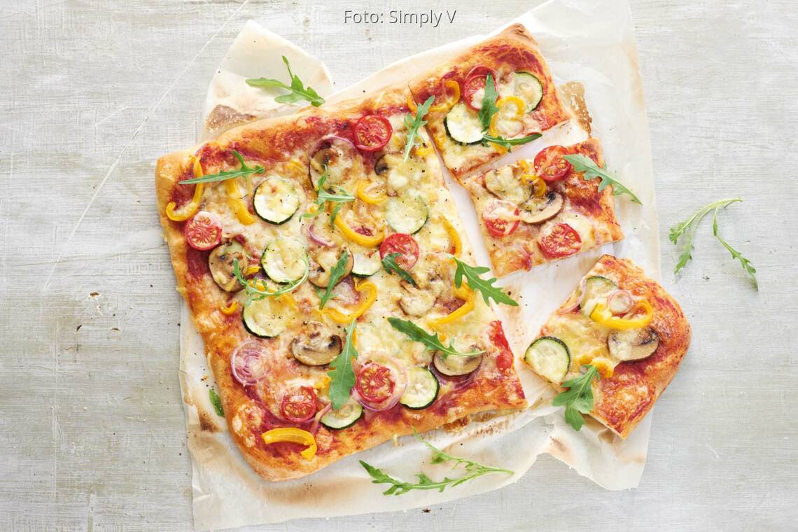Veganes Rezept: Gemüse-Pizza von Simply V