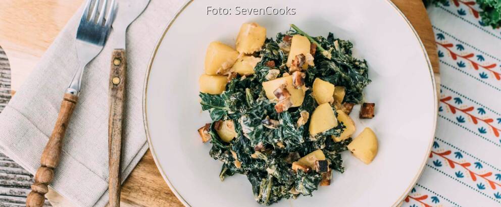 Veganes Rezept: Grünkohl mit Kartoffeln und Räuchertofu 2