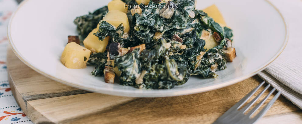 Veganes Rezept: Grünkohl mit Kartoffeln und Räuchertofu 3