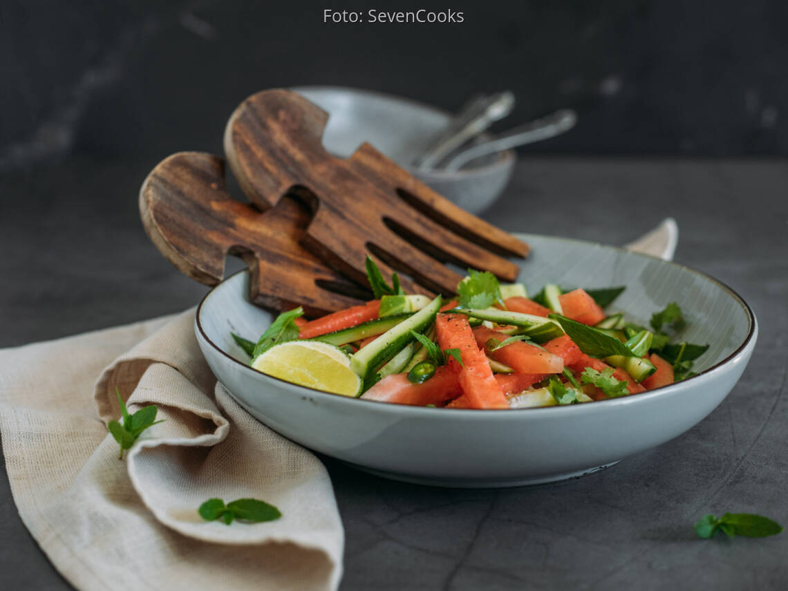 Veganes Rezept: Gurken-Wassermelonen-Salat 3