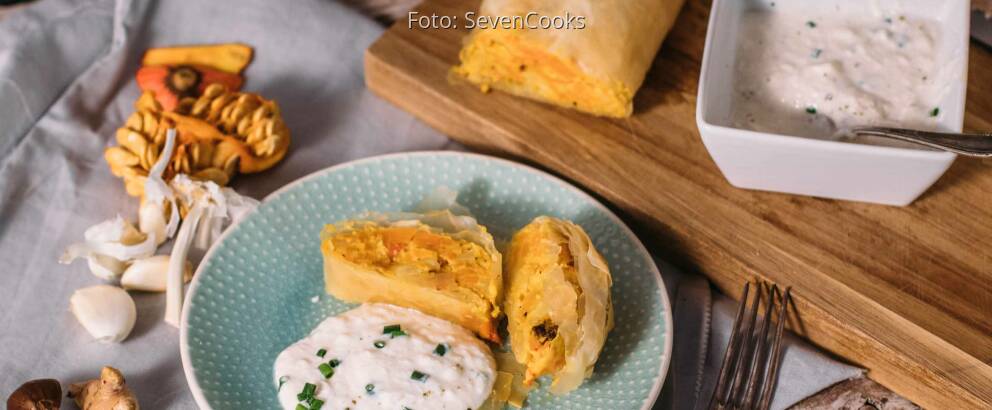 Veganes Rezept: Herbststrudel mit Ingwer-Maronen-Füllung 3