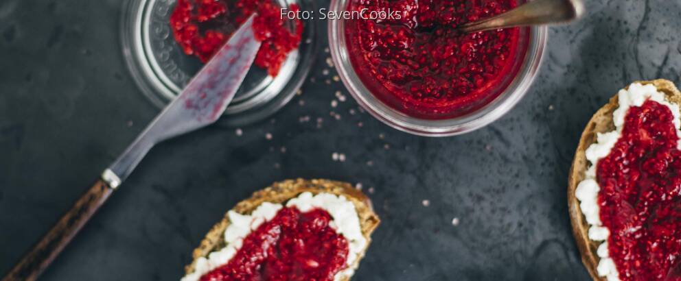 Veganes Rezept: Himbeer-Marmelade mit Chia-Samen