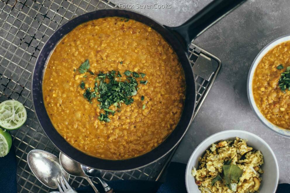 Original indisches Dal Rezept mit roten Linsen von SevenCooks