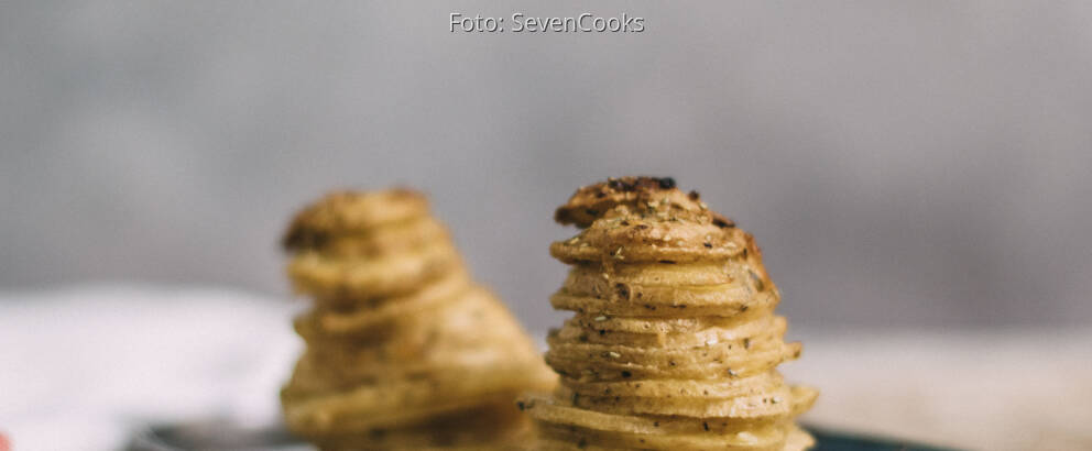 Veganes Rezept: Kartoffelgratin-Türmchen