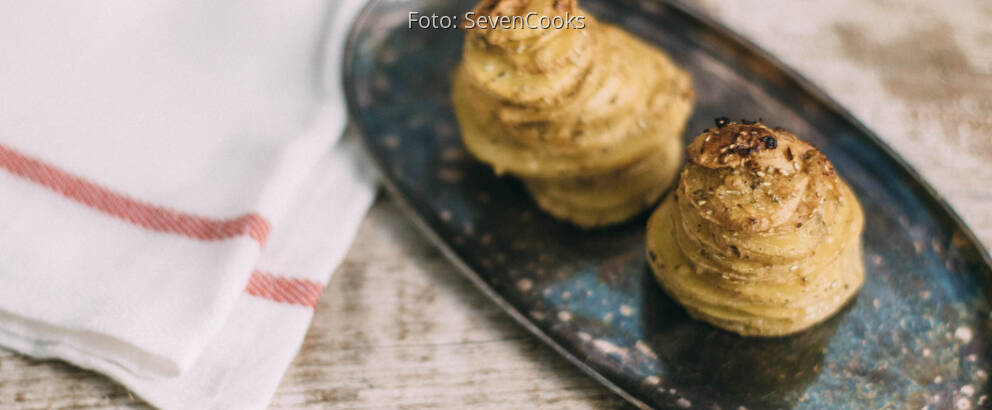 Veganes Rezept: Kartoffelgratin-Türmchen